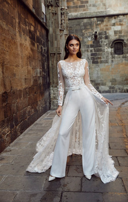 Ronald Joyce/Hochzeit Overall Stil Parker & Wtoo Sola Überrock Gr. 16 Elfenbein