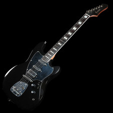 Guitarra Eléctrica Guild Surfliner Deluxe Negra Metálica SSH De Colección Offset Japón
