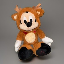 Disney Store 2025 Mickey Mouse Reindeer Holiday Plush 15" Christmas