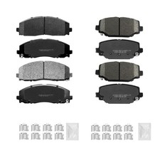 Front and Rear Ceramic Brake Pads Set with Hardware For 2018 2019 2020 Dodge ...