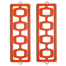 CroBlissful 2 Pcs Mid Century Modern Wall Art Wood Mid Century Elegance Decor...