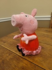 Peppa Pig Talking Plush 9" Stuffed Animal Giggles Talks Oinks  EUC