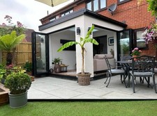 Modern Black Bifold Doors | Full Opening Design