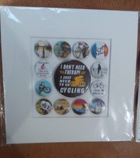 Bicycle Art, mounted set of bicycle badges : NEW  20cmx20cm