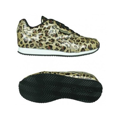 NEW Reebok Royal Sneakers Youth 6Y / Women s 7.5 White Shoes DV9033 Leopard