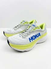 Hoka One One Bondi 8 Men 11 D Stardust Lettuce Running Shoes 1123202 STTC Grey