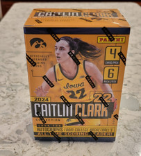 2024 Caitlin Clark Collection Basketball Blaster Box Blue Hy Vee Version New