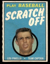 1970 TOPPS LOU PINIELLA NNO VG SCRATCH-OFFS BASEBALL KANSAS CITY ROYALS