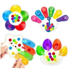 4PC Color Sorting Sensory Toys for Toddler, Travel Toys Roadtrip Activities 4pc