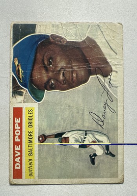 #ad 1956 Topps Dave Pope #154 White Back Rare Poor $9.99