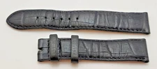 ZRC Zuccolo Rochet & Cie Comfort Black Leather Watch Strap 18/16mm, 78+107mm