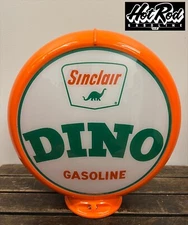SINCLAIR DINO Reproduction 13.5" Gas Pump Globe - (Orange Body)