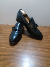 Johnson & Murphy Aristocrat All Leather 11/D. Black Slipon Made In The USA#25
