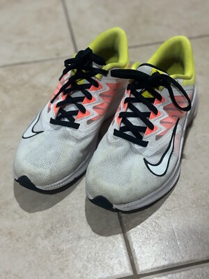 Nike Women’s Quest CD0232-107 White Orange Running Shoes Sneakers Size  Logo - Main Image