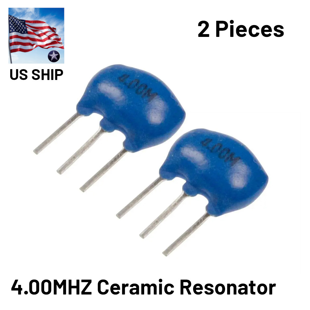 2PCS | 4MHz 4.000MHz | 3 Pins Ceramic Resonator | Crystal Oscillator | US Ship