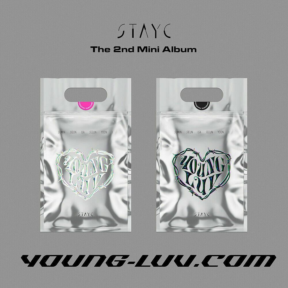 STAYC - YOUNG-LUV.COM (2nd Mini) Album+Photocard+Tattoo Sticker+