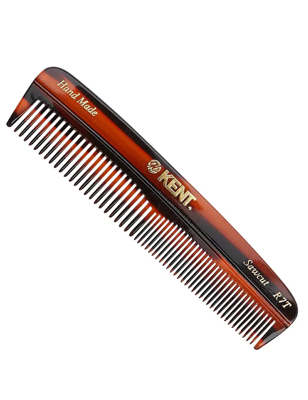 Kent R7T 130mm Pocket Comb Handmade Mens Sawcut Tooth Hair Beard Styling Comb