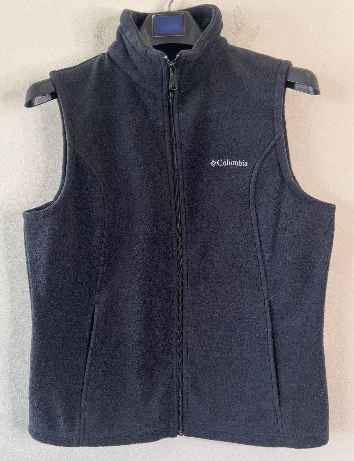 Columbia Men's Full Zip Fleece Vest in Dark Gray/Black - Size Large