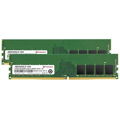 Transcend 16GB JetRam PC4-25600 3200MHz DDR4 DIMM CL22 JM3200HLB
