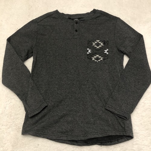Volcom Gray Mens Pullover Henley Long 