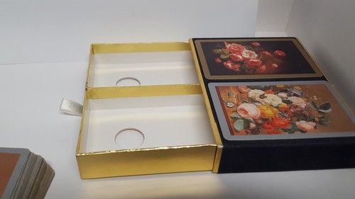 Congress Rose Playing Cards Boxed Set 2 Decks Flowers Arrange A5701 Vtg Complete - Picture 6 of 19