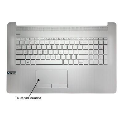 Original HP 17-CA0055NF Laptop Handauflage Tastatur + TouchPad Silber