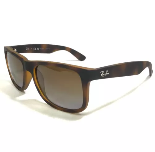 Ray-Ban 4165 Justin 865/T5 Havana Rubber Sonnenbrille Brown Gradient Polarized - Bild 1 von 6