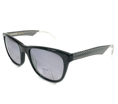 Vera Wang Sunglasses V438 BK Black Clear Cat Eye Frames w Purple Mirrored Lenses