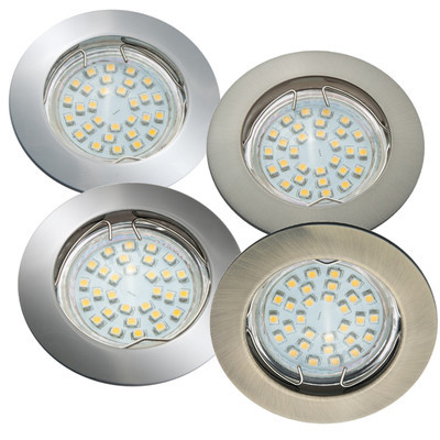 10 Pack Einbaustrahler rund GU10 Einbaurahmen Einbauleuchte Set Spot LED GtvPo