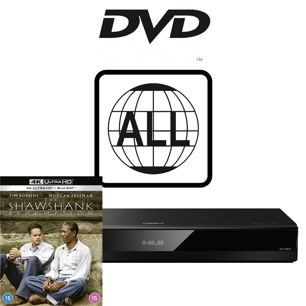 Panasonic Blu-ray Player DP-UB820 MultiRegion for DVD The Shawshank Redemption
