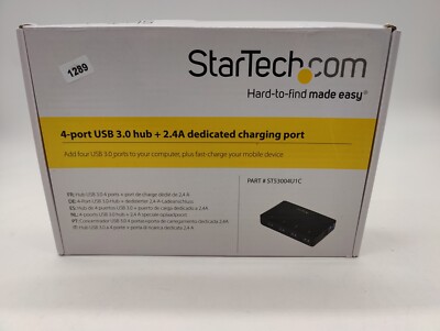 StarTech.com USB 3.0 Hub plus dedizierter Ladeanschluss 4 Port - 1 x 2.4 A Port