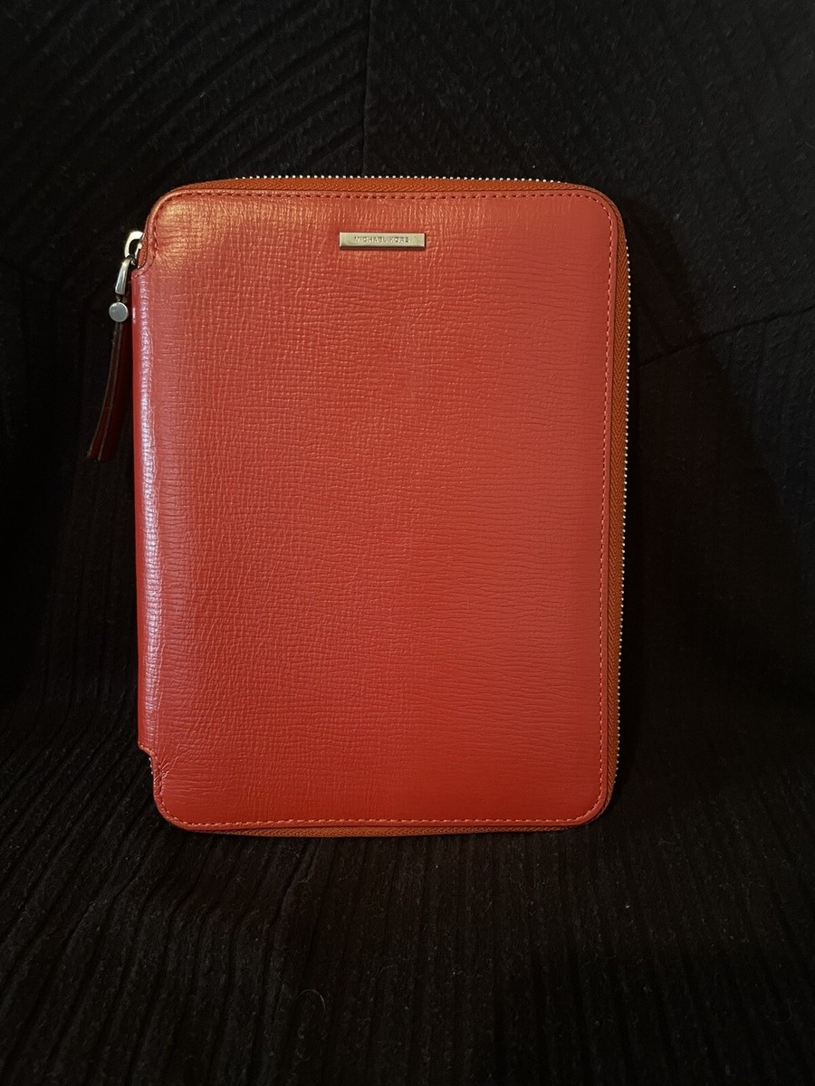 MICHAEL KORS Red/Orange Leather Small iPad Or Tablet Case With