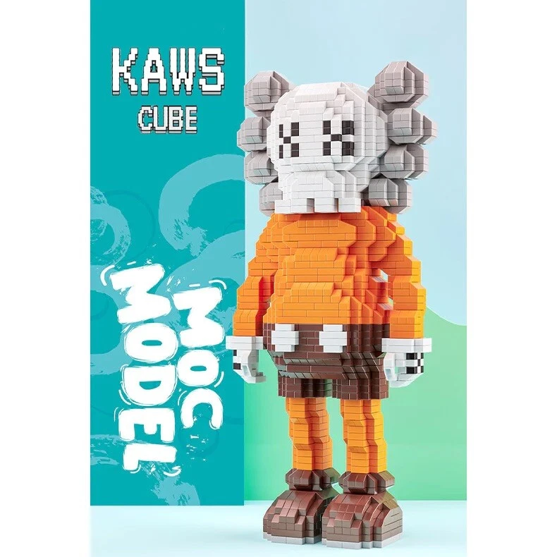Build Your Own Kaws Lego Nano Brick Building Block Brown Companion Figure