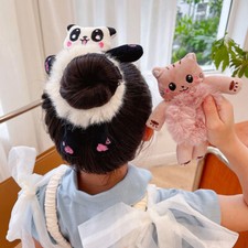 Women Cute Animal Cartoon Hair Tie Ropes Soft Warm Hair Ring Sweet Hair Dec