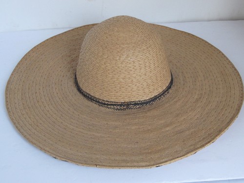Vintage Mexican Straw Sombrero Finely 