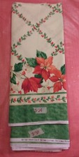 Christmas Poinsettia Border Cotton Fabric by Springs great for tree skirts