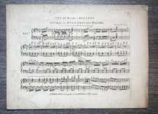 Sheet music - Market Choir - Opera La Muta di Portici - D. Auber - 1850 ca.