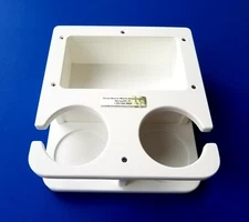 Starboard Double Drink Cup Holder With Large Storage Box (1/2" Starboard)