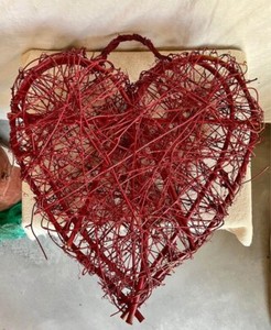 Twig Wreath Vines Wreath Grapevine Red Wall Heart With Handle farm house
