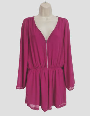 EXPRESS Women Size M Mini Fit & Flare Dress Fuchsia Chiffon 1/4 Zip Up Elastic | eBay EXPRESS Women Size M Mini Fit & Flare Dress Fuchsia Chiffon 1/4 Zip Up Elastic | eBay