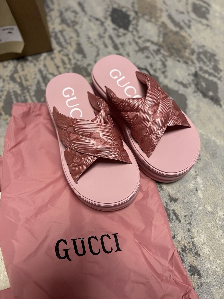 Brand new and authentic Gucci slides Black Rubber Web Slide Sandal | GUCCI® US main image 2