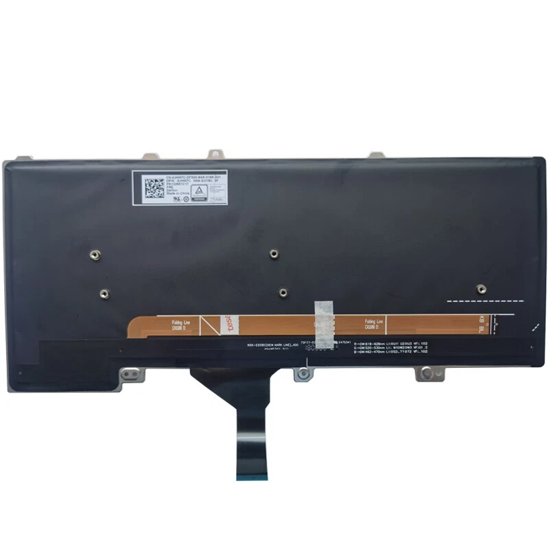 French laptop keyboard for DELL Alienware 15 R3 15 R4 13 R3 P69F Backlit JHW7C - Image 3 of 4