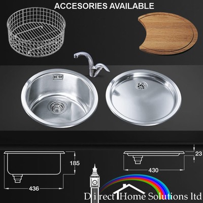 Smeg Alba 10i3p 11i Round Kitchen Single Bowl Sink Drainer