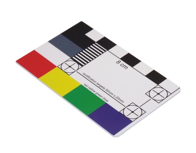 color scale focus test chart  - image calibration pocket card