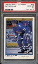 1990 O-PEE-CHEE PREMIER 86 OWEN NOLAN PSA GEM MT 10 