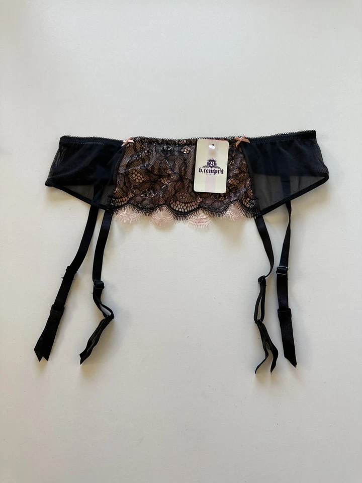 ¡NUEVO CON ETIQUETAS! b.tempt'd by Wacoal Talla XS/S B. Cinturón liguero de encaje sensual 948261 noche melocotón Foto 3 de 4