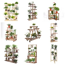 All of Type Multi Tier Wood/Metal Plant Stand Flower Display Rack Garden Patio