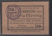 Groß-Reken - savings and loan fund - 50 Pfennig - Tieste 2580-05.10