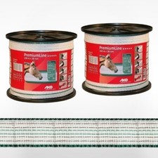 Weidezaunband 400 m (2 x 200 m) 38mm AKO PremiumLine wei&szlig;/gr&uuml;n - 0,27&euro;/m