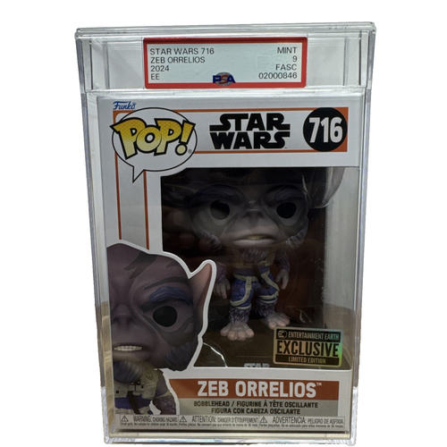Funko Pop! Zeb Orrelios PSA MINT 9 Star Wars 716 Entertainment Earth Exclusive